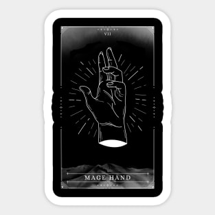 Mage Hand Cantrip Dnd Tarot Card Dungeons and Dragons 5e Sticker